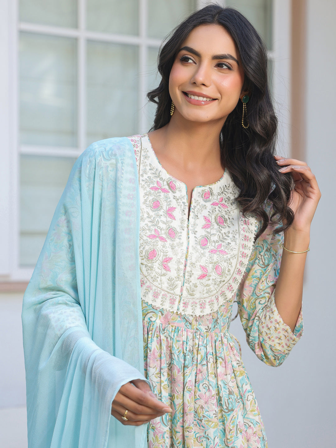 Off-White-Cotton-A-Line-Yoke-Embroidered-3-Piece-Kurta-Set