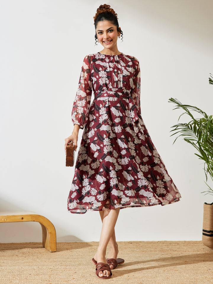Brown Midi Dress