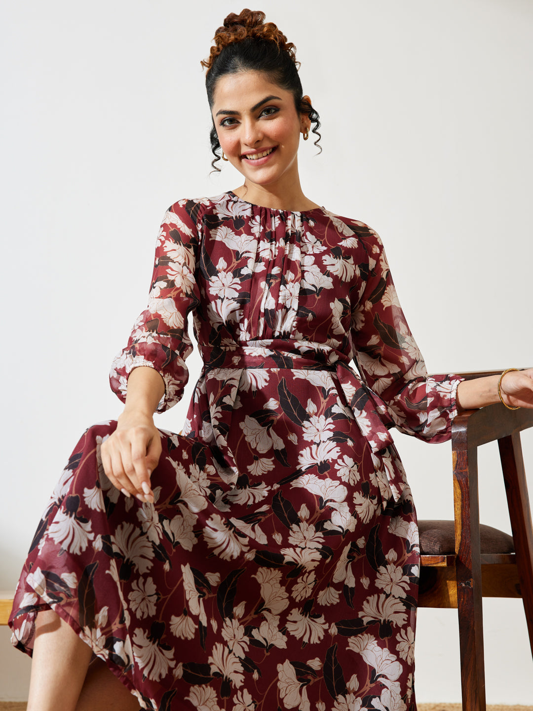 Brown Midi Dress