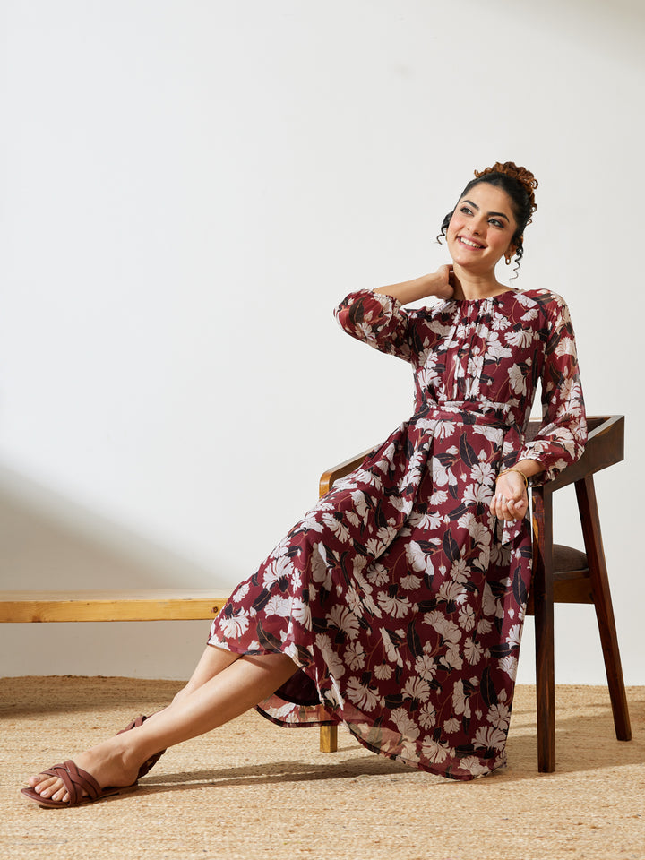 Brown Midi Dress