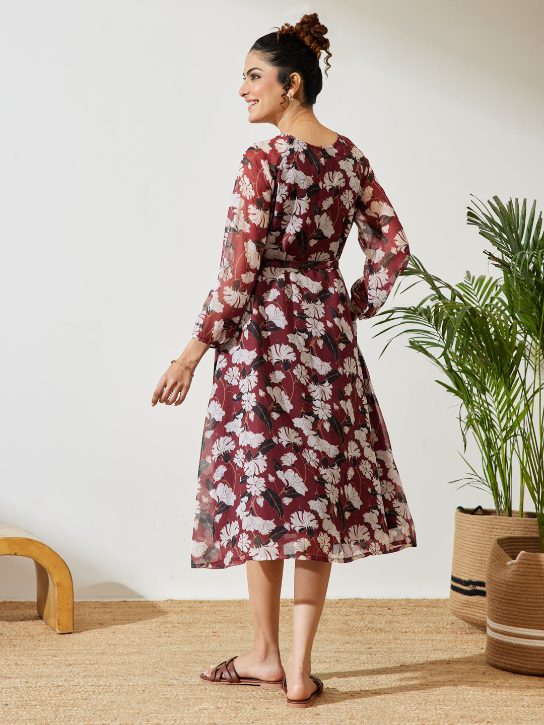 Brown Midi Dress
