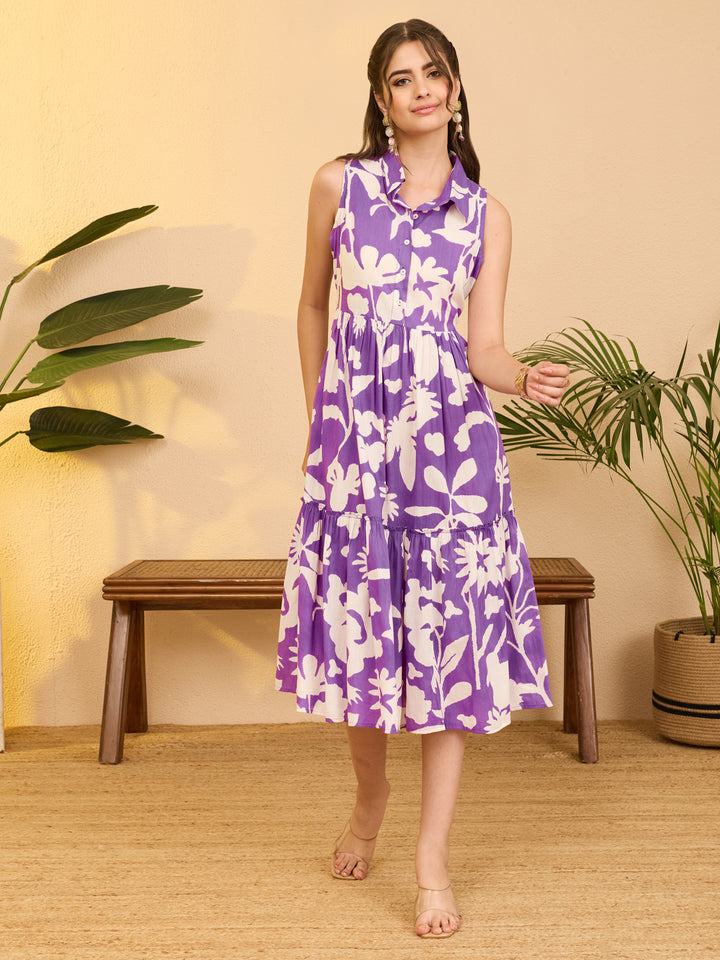 Purple Midi Dress