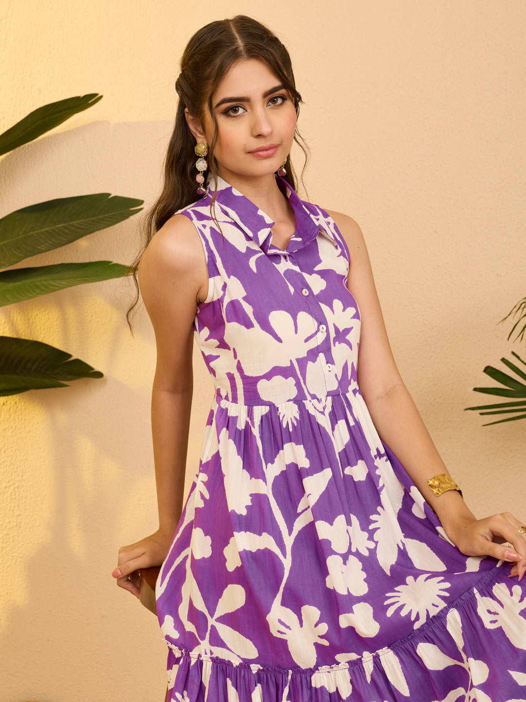 Purple Midi Dress