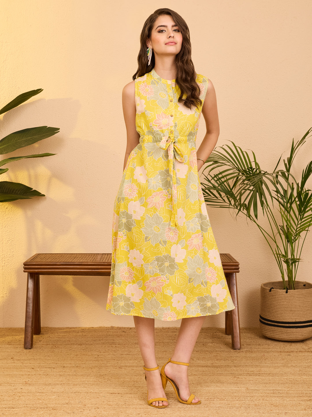 Yellow Midi Dress