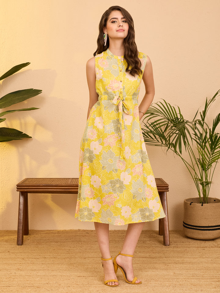 Yellow Midi Dress