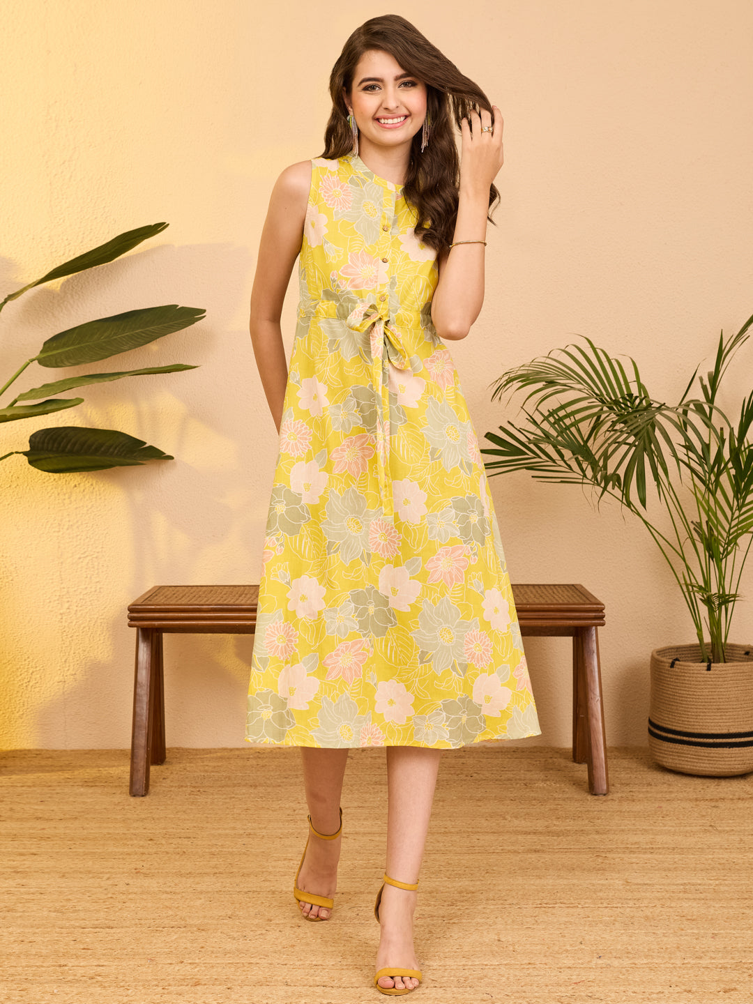 Yellow Midi Dress