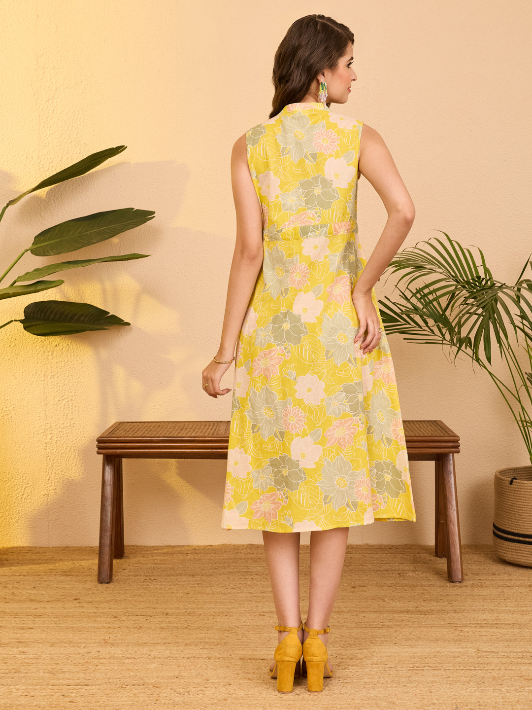 Yellow Midi Dress