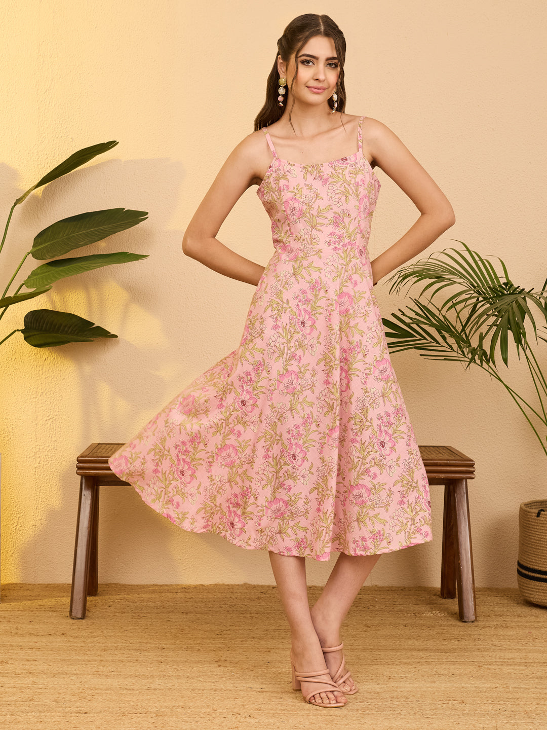 Pink Midi Dress