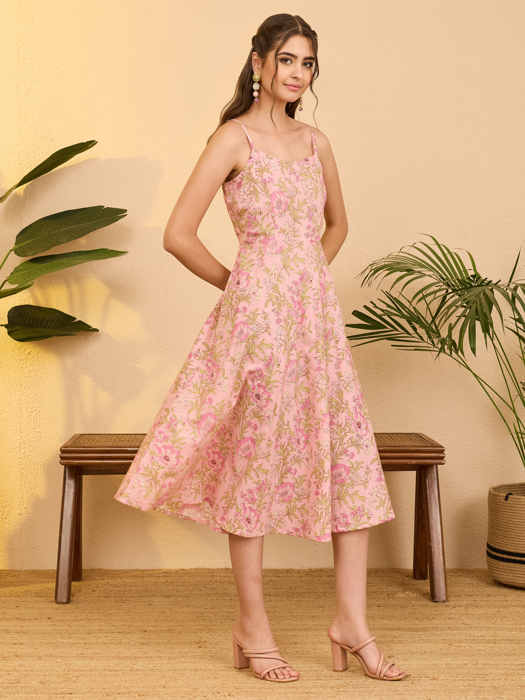 Pink Midi Dress