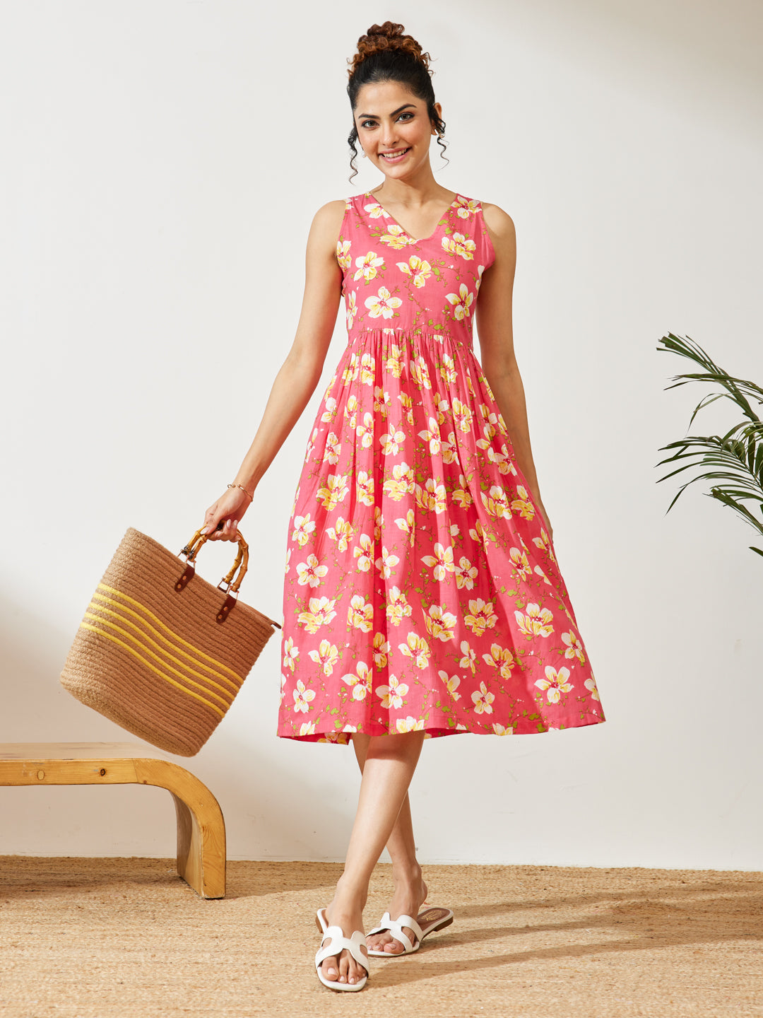 Pink Midi Dress