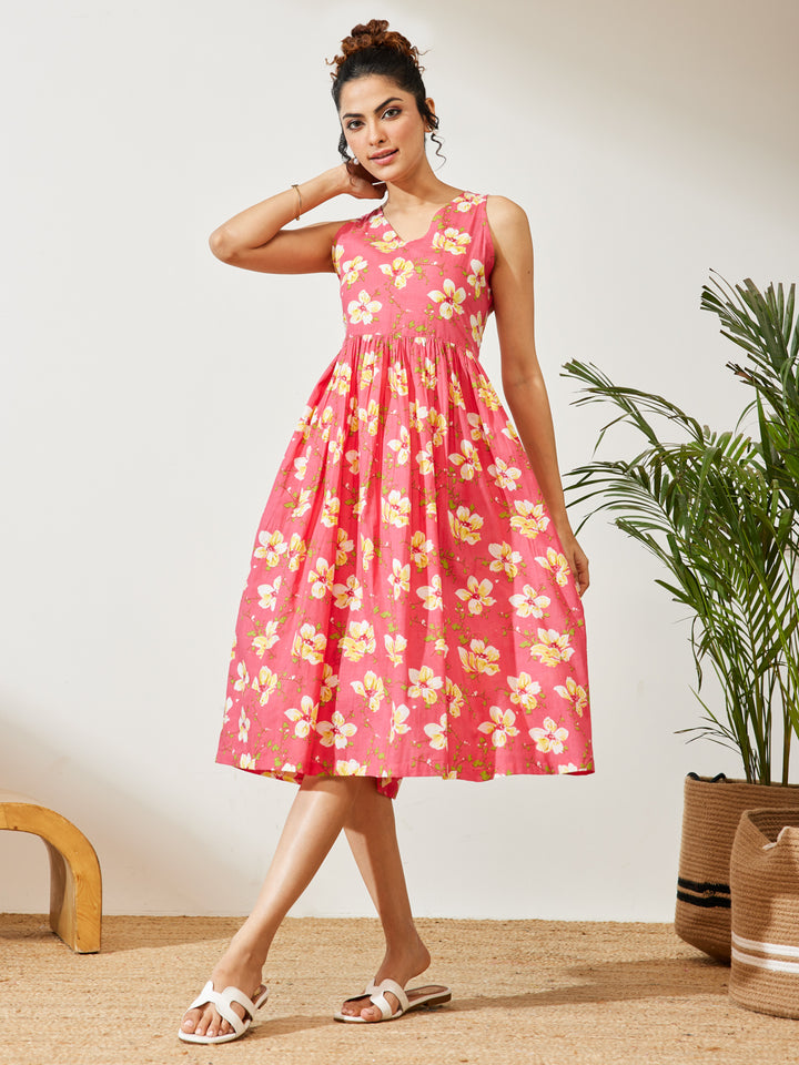 Pink Midi Dress