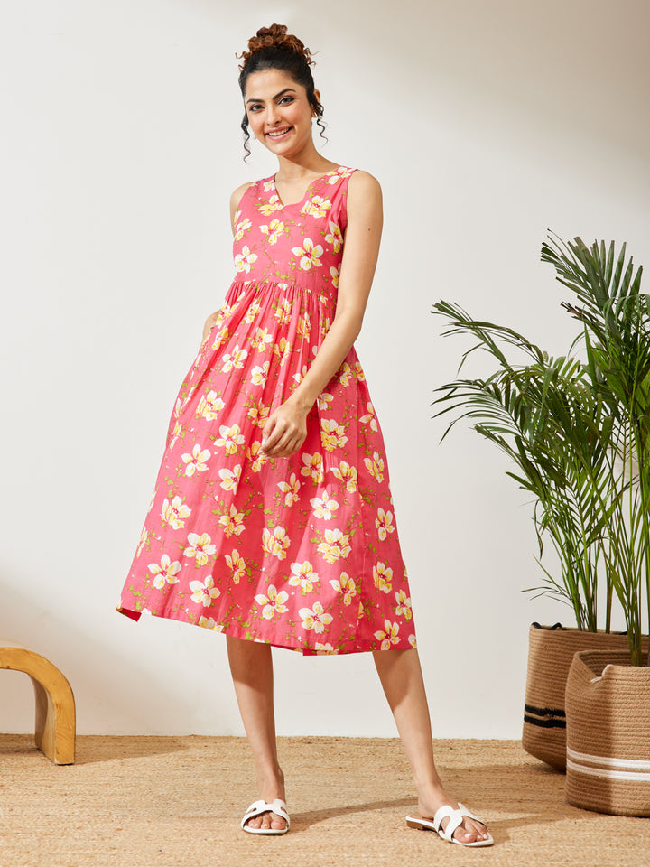 Pink Midi Dress