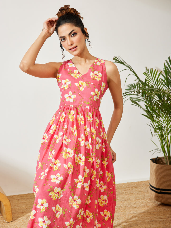 Pink Midi Dress
