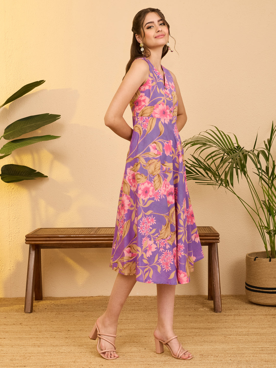 Purple Midi Dress