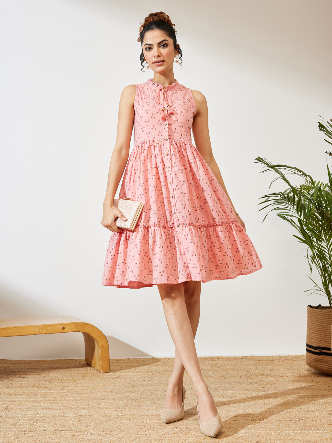 Pink Midi Dress