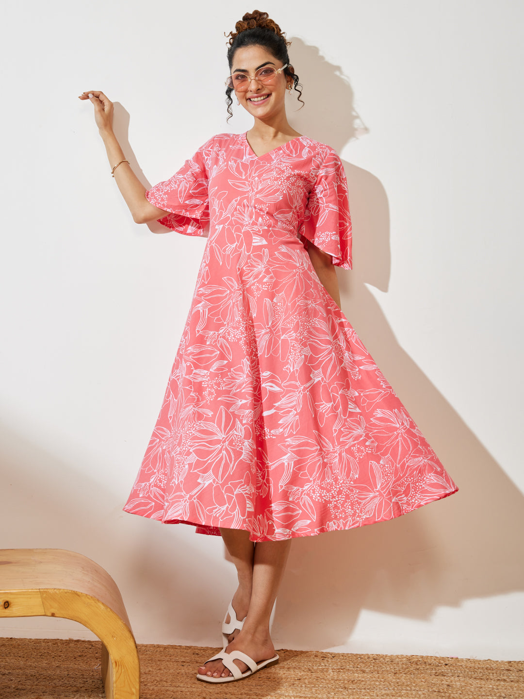 Pink Midi Dress