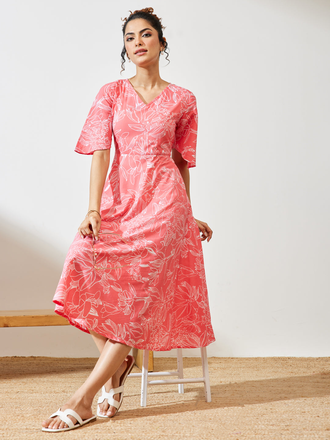 Pink Midi Dress