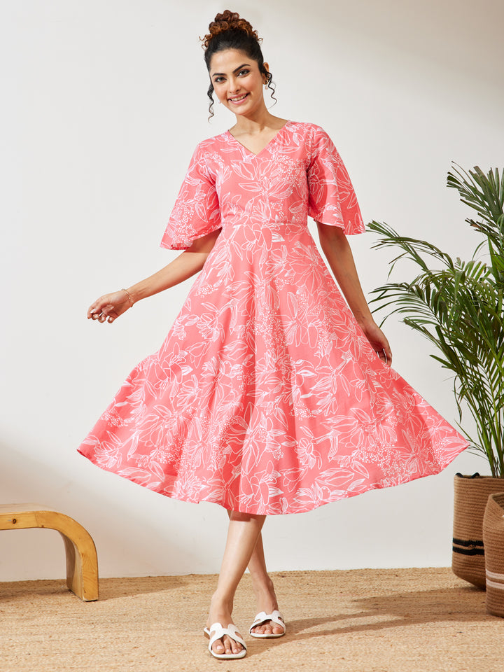 Pink Midi Dress