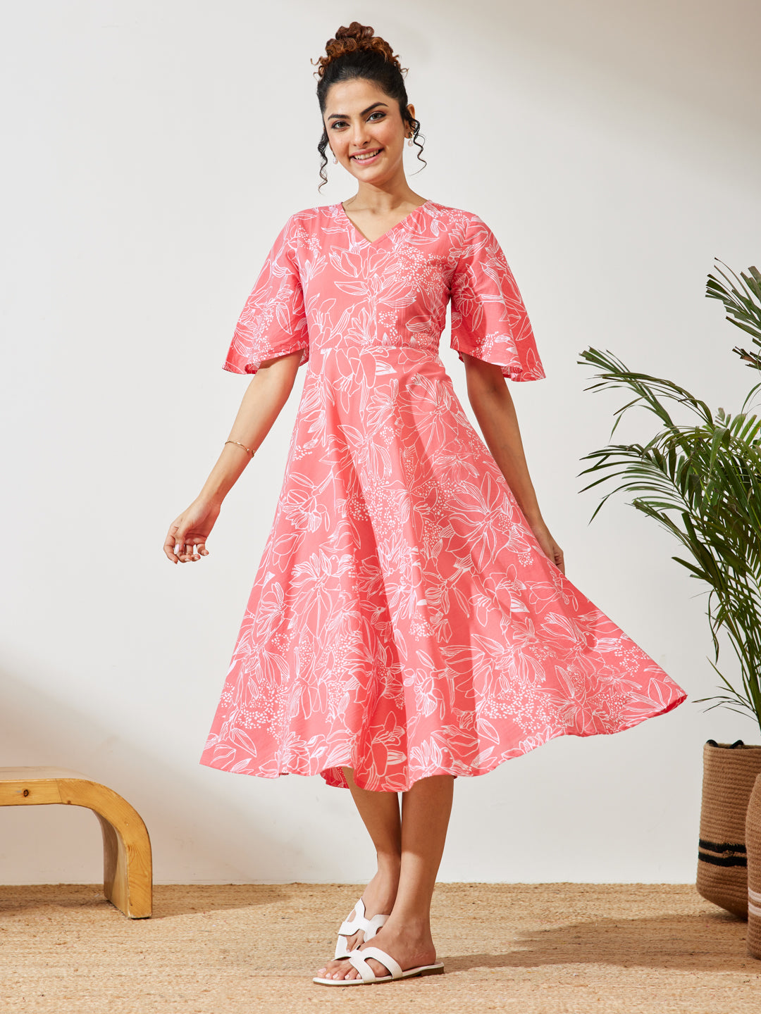 Pink Midi Dress