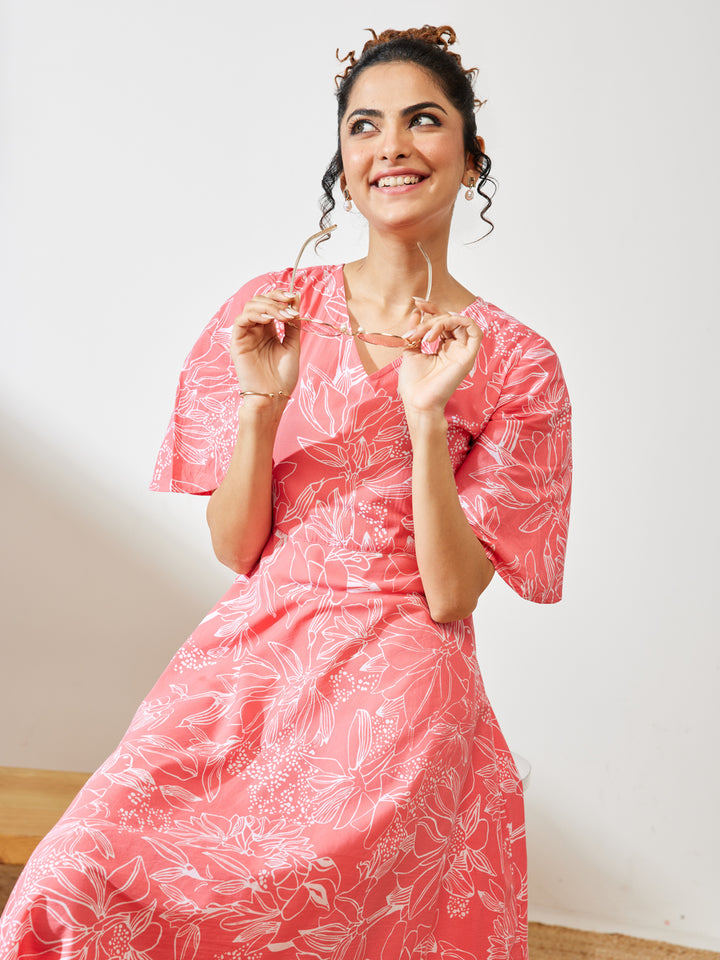 Pink Midi Dress