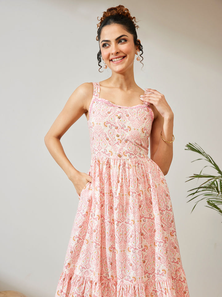 Pink Midi Dress