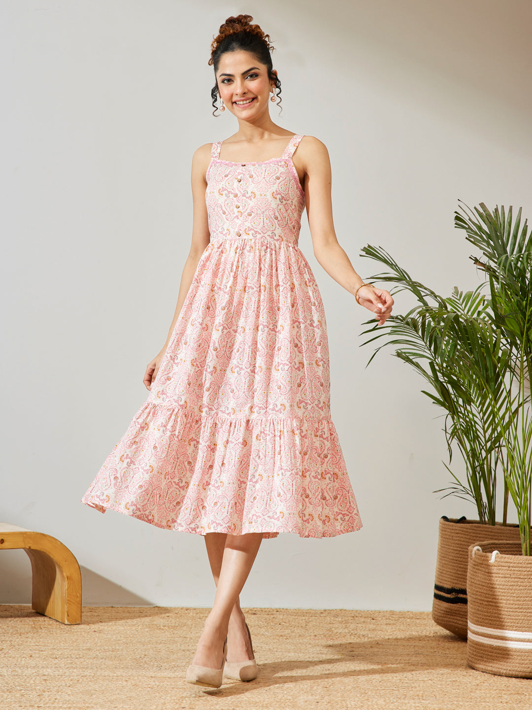 Pink Midi Dress