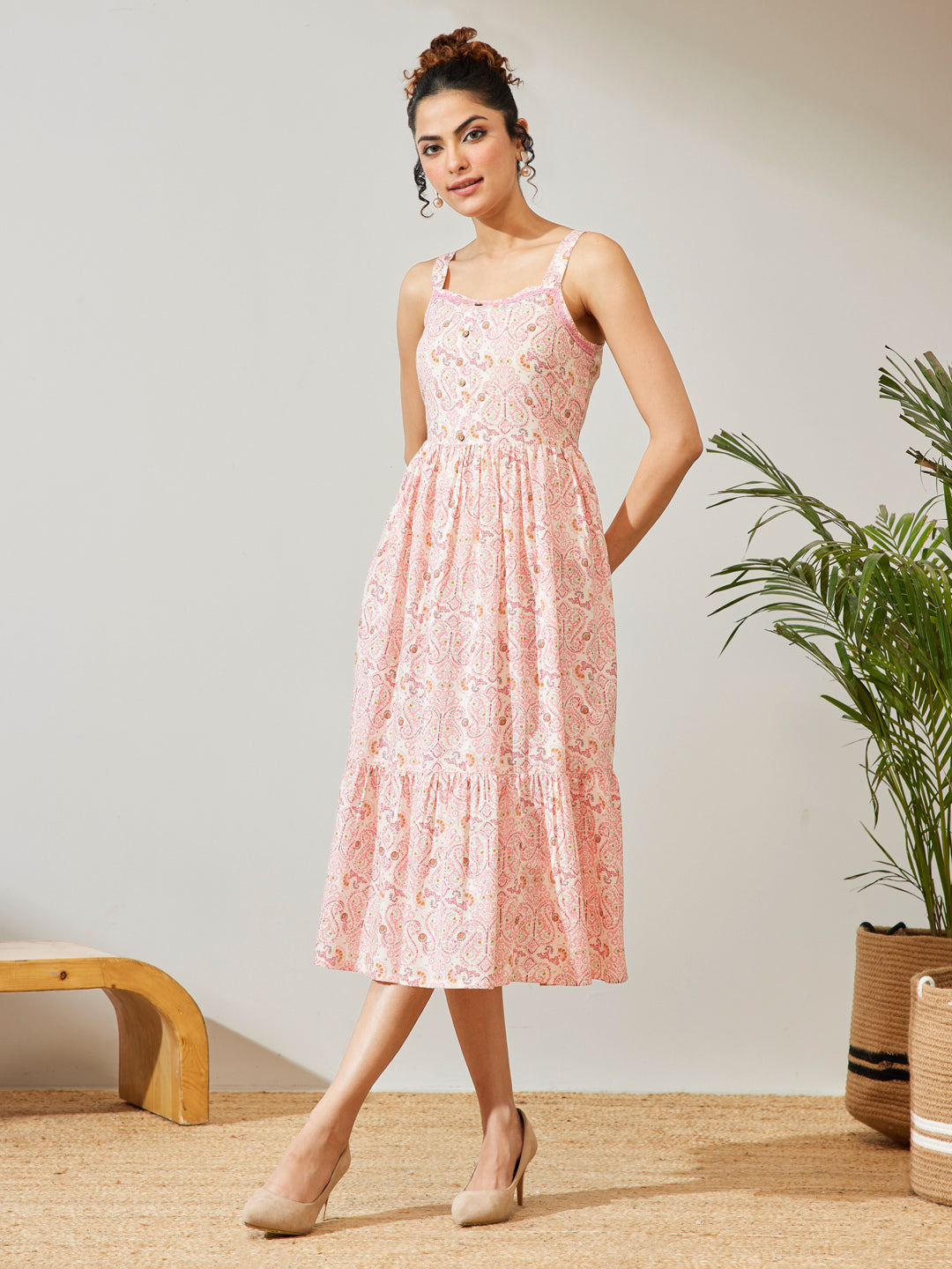 Pink Midi Dress