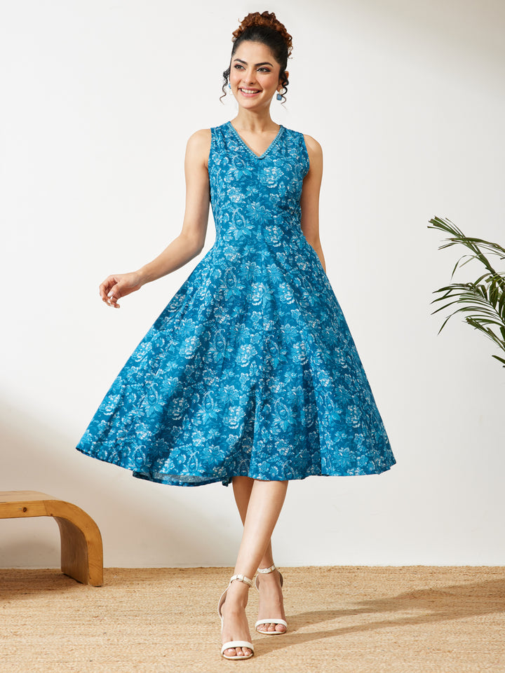 Blue Midi Dress