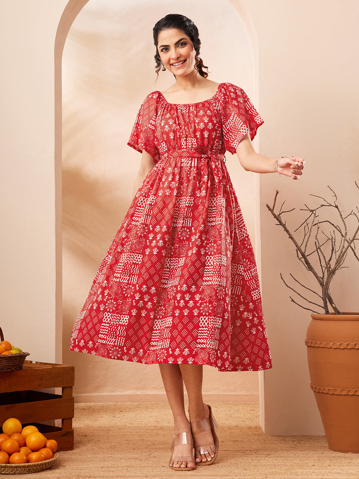 Red Midi Dress