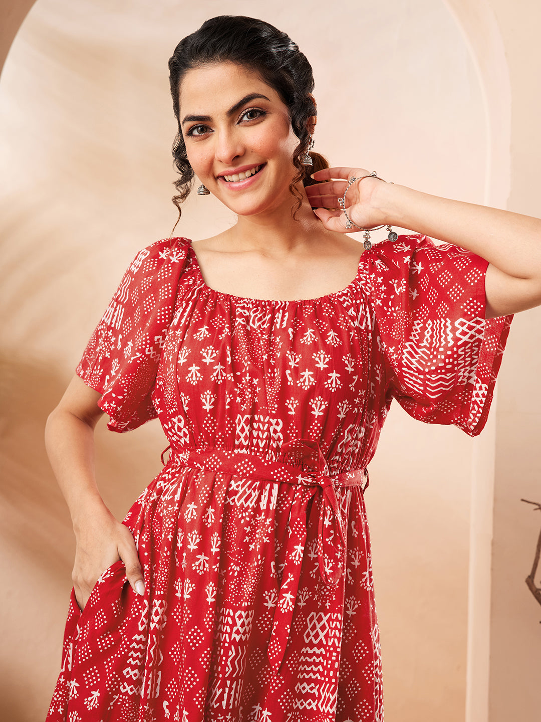Red Midi Dress