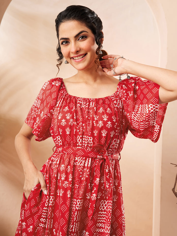 Red Midi Dress
