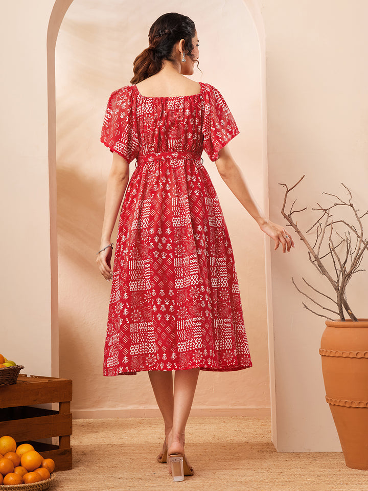 Red Midi Dress
