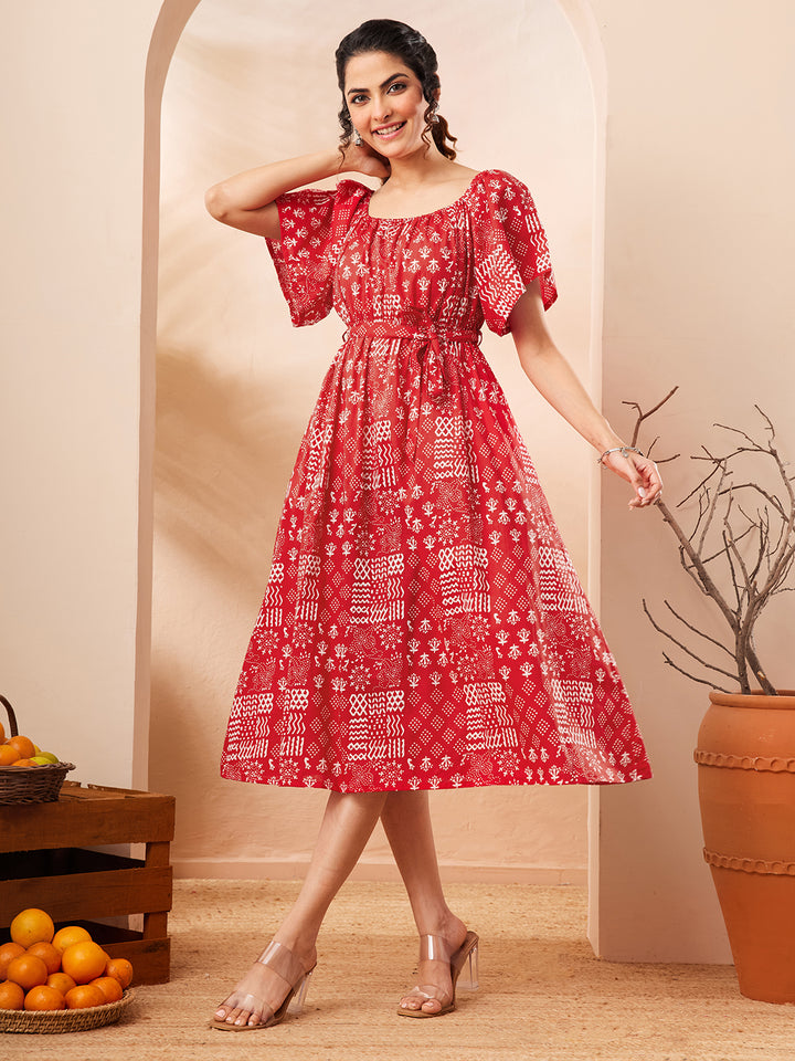 Red Midi Dress