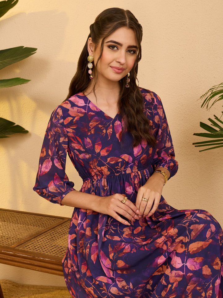 Purple Midi Dress