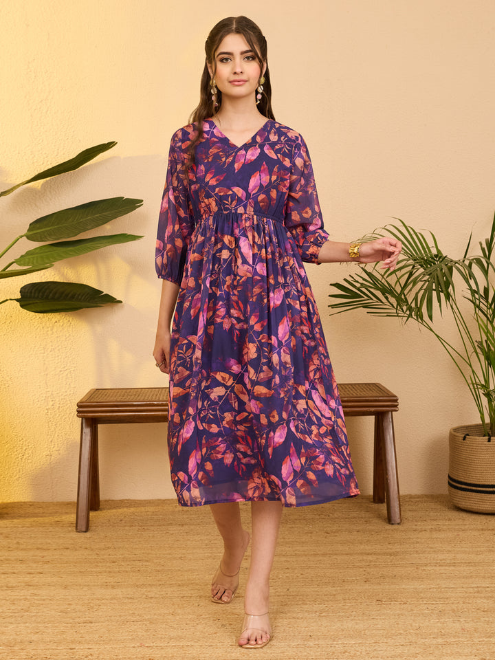 Purple Midi Dress