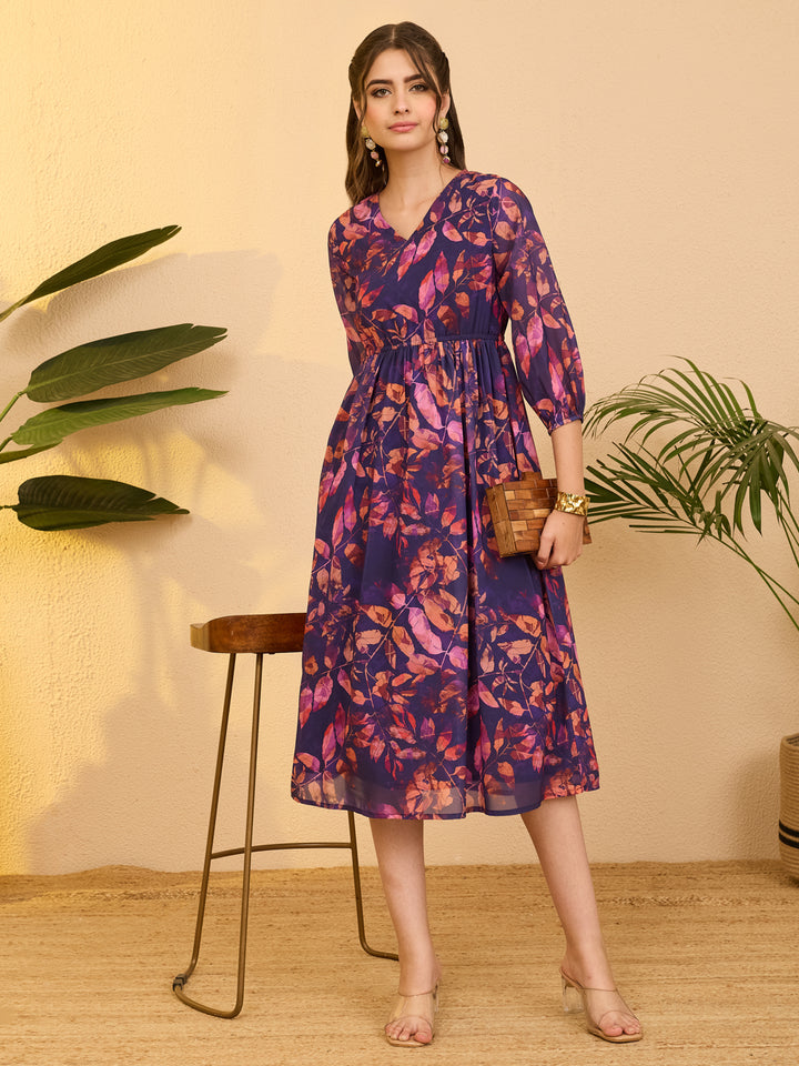 Purple Midi Dress