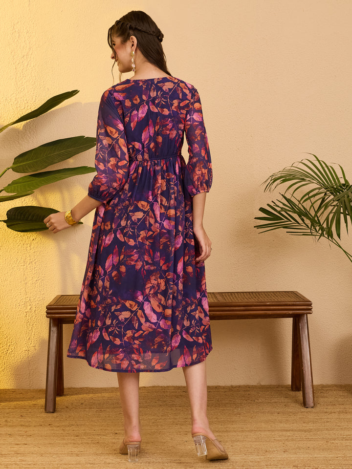 Purple Midi Dress