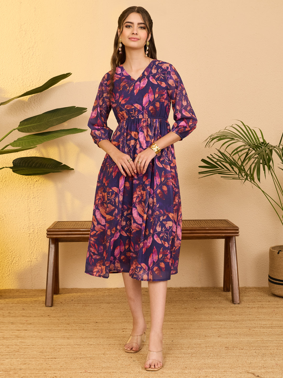 Purple Midi Dress