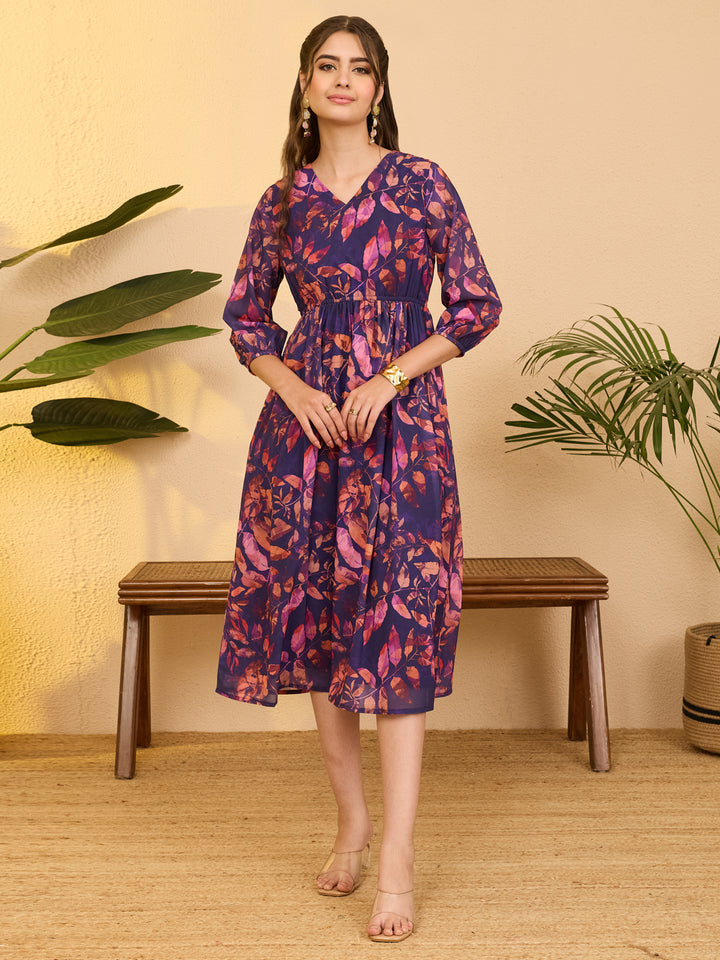 Purple Midi Dress