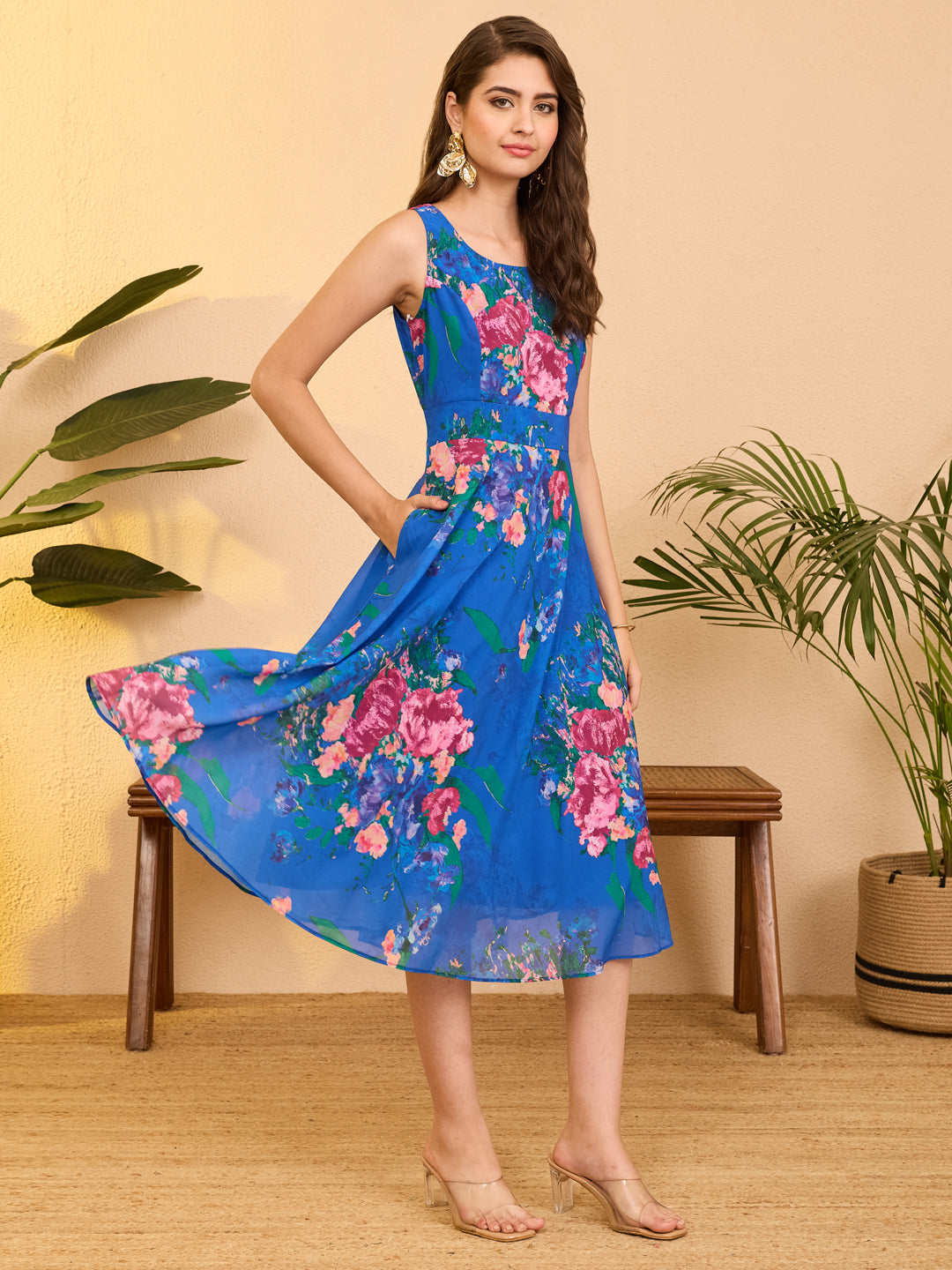 Blue Midi Dress