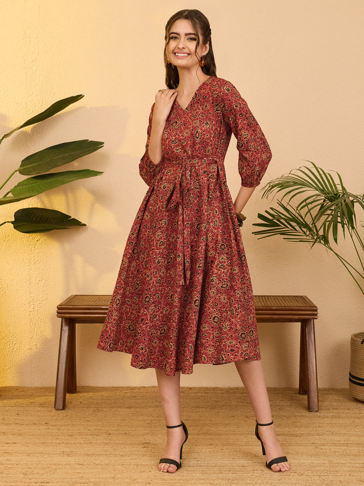 Red Midi Dress
