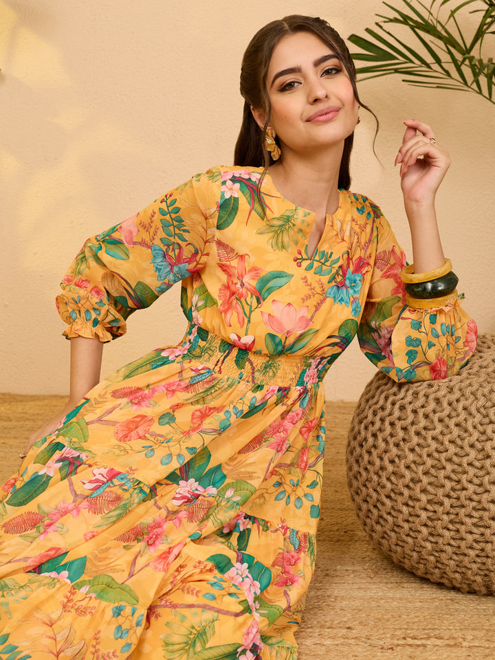 Yellow Midi Dress