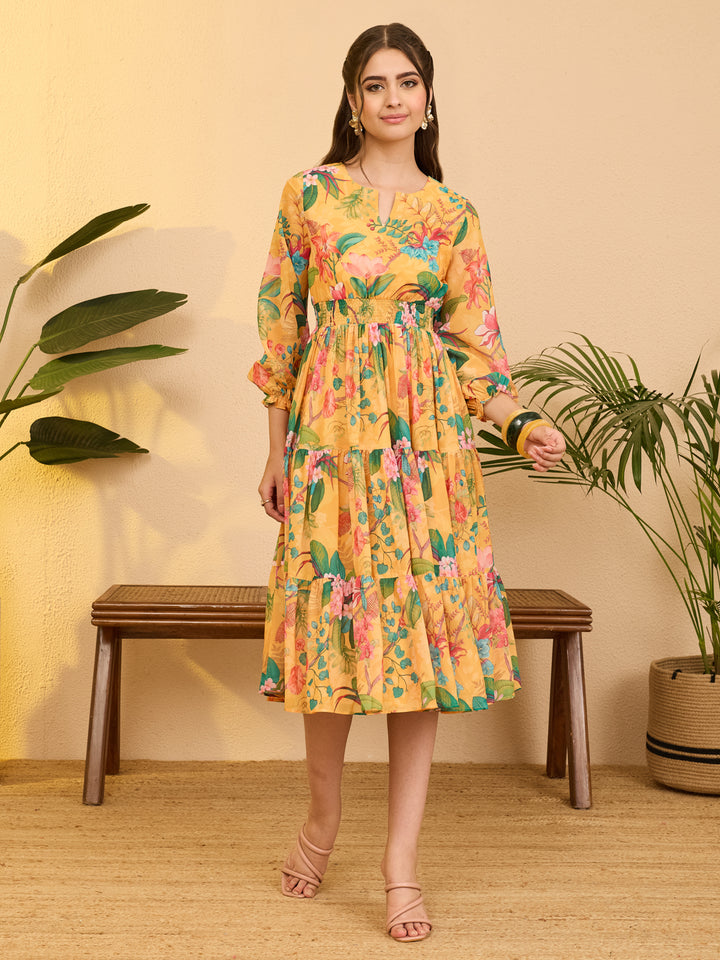 Yellow Midi Dress
