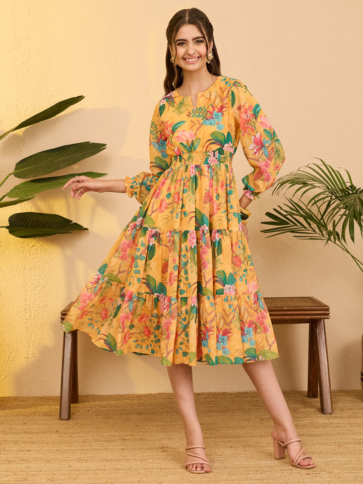 Yellow Midi Dress