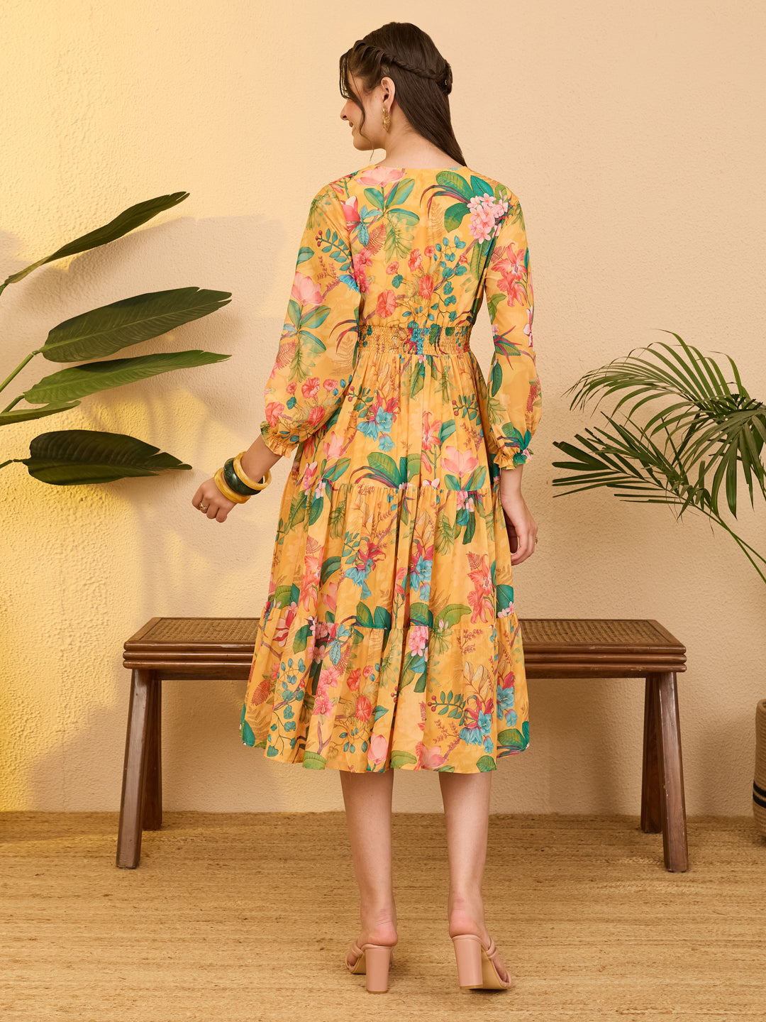 Yellow Midi Dress