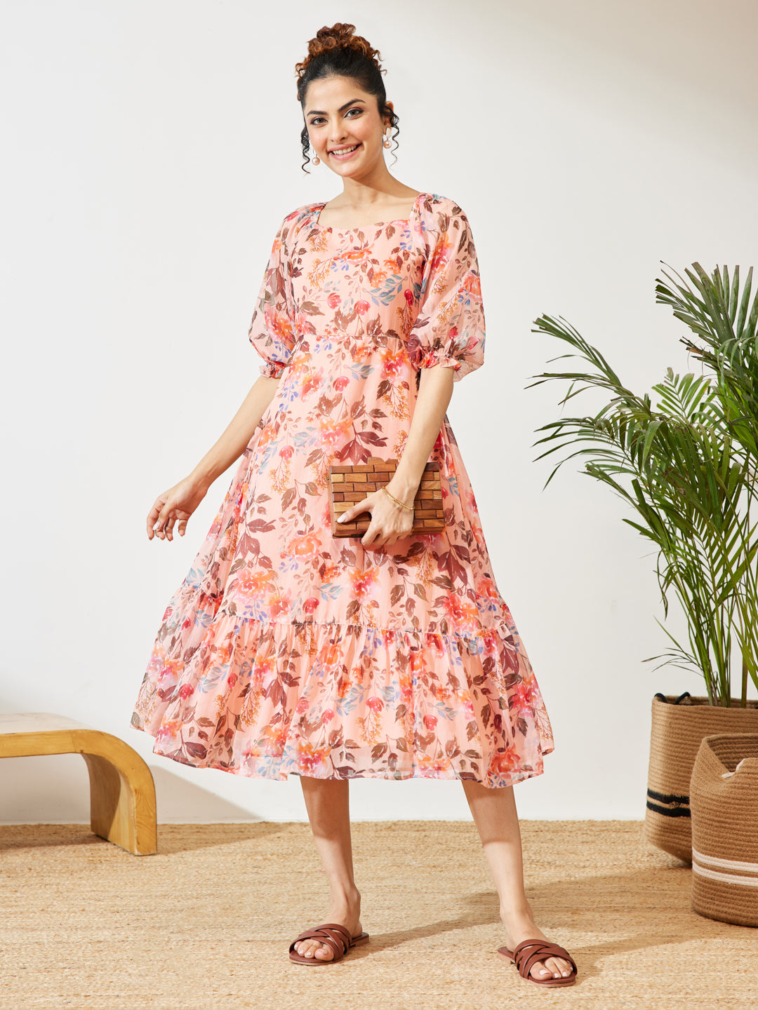 Pink Midi Dress