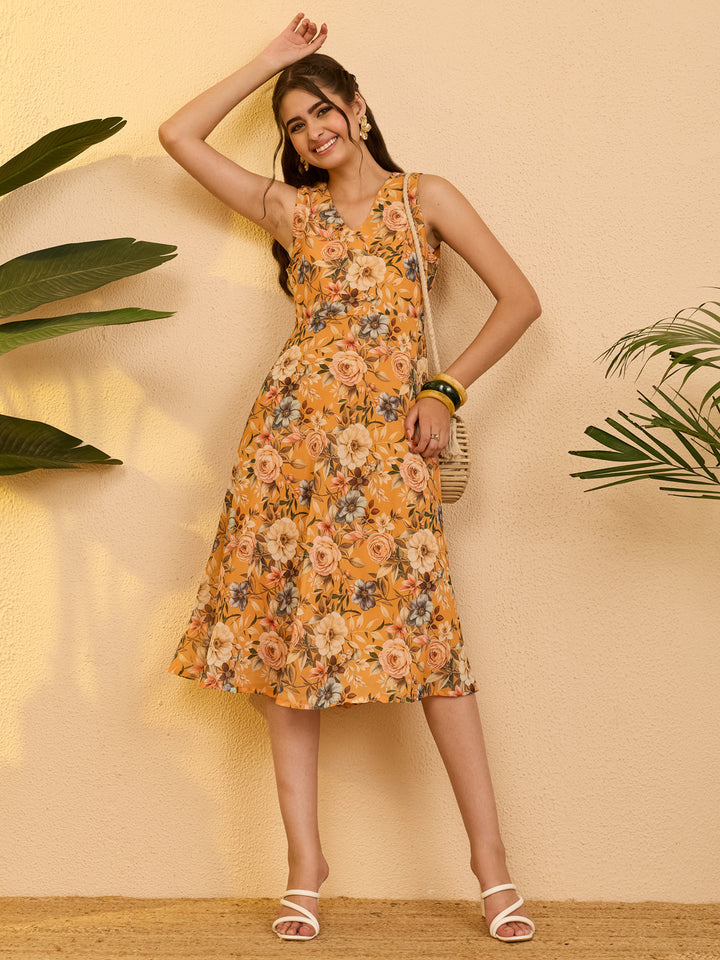 Yellow Midi Dress
