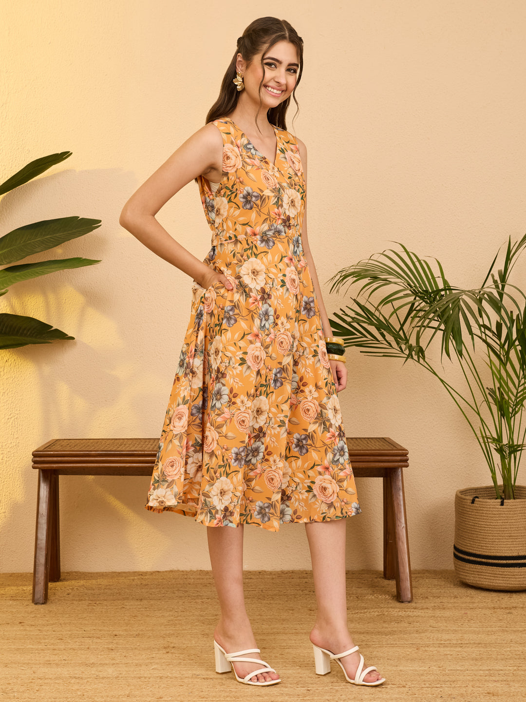 Yellow Midi Dress