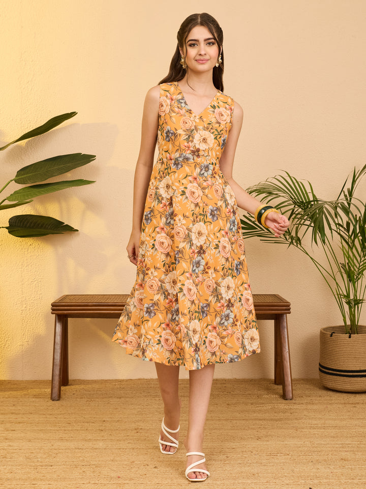 Yellow Midi Dress