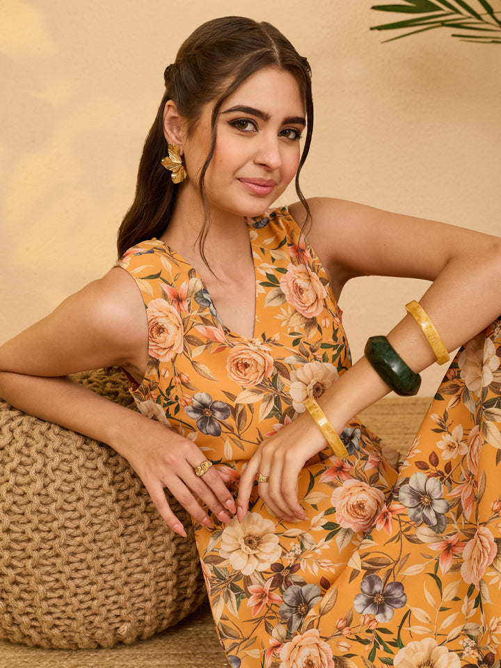 Yellow Midi Dress